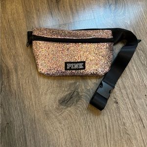Pink sparkly belt bag